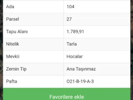 Dalaman Kayadibi Mah 1789M² Einzeltitel-Urkundenfeld Zum Verkauf